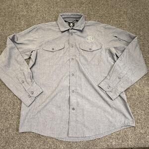 Vertx Shirt Mens Large Blue Long Sleeve Tactical Button Up Performance